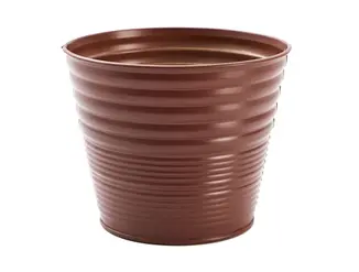 Pot zink diam 16 mat karamel